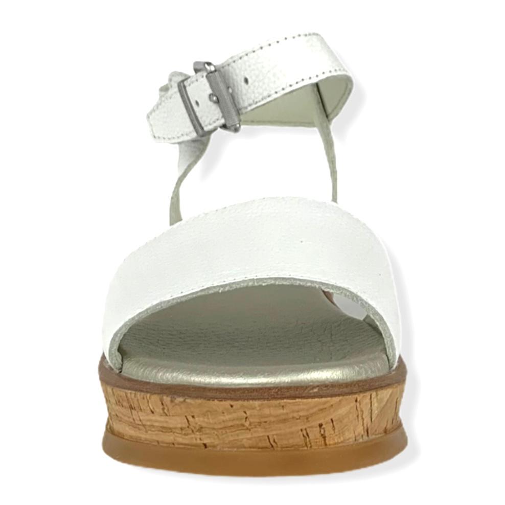 White Comfort Ankle Strap Open Toe Women's Platform Sandals