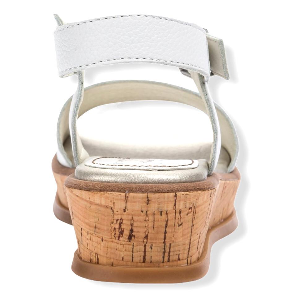 White Comfort Ankle Strap Open Toe Women's Platform Sandals