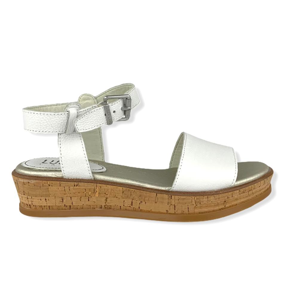 White Comfort Ankle Strap Open Toe Women's Platform Sandals