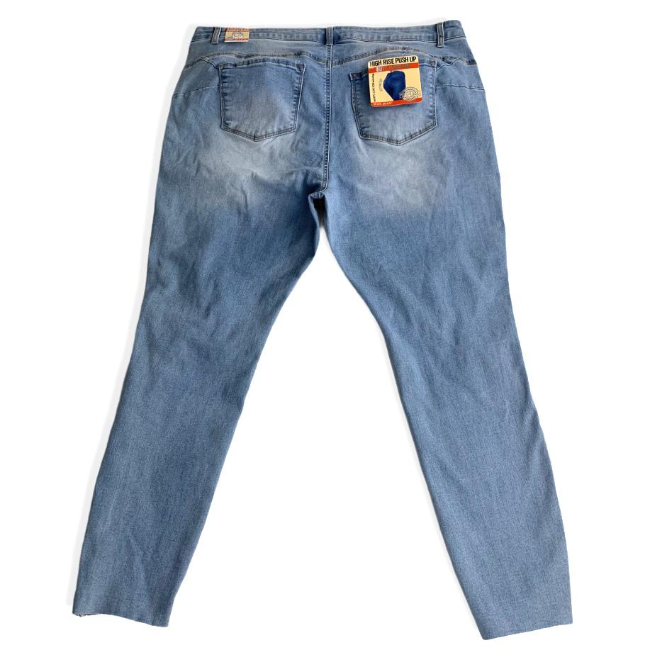 Women's Jeans Destroyed High Rise Plus Size 24 Denim Stretch