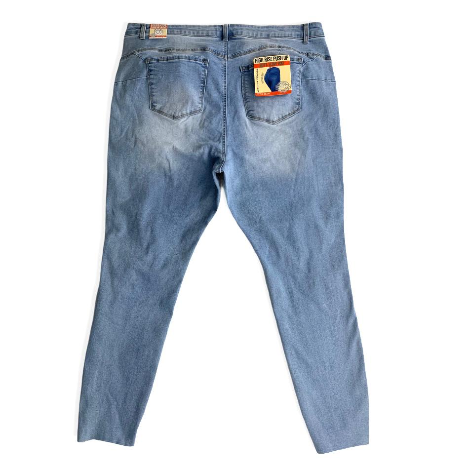 Women's Jeans Destroyed High Rise Plus Size 24 Denim Stretch