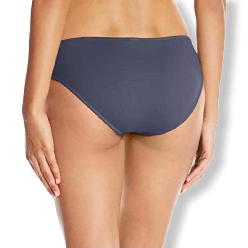 Indigo/White Hipster Multi Strap Bikini Bottom Size 6 Women's Swimwear