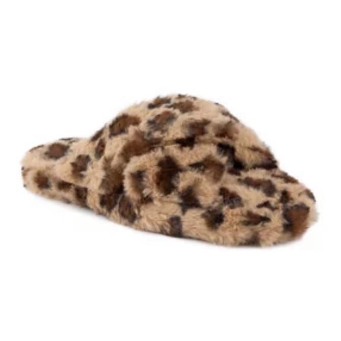 Women's CrissCross Flats Fuzzy Furry Slippers