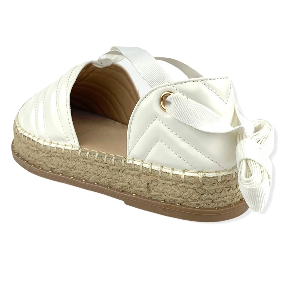Quilted Wrap Around Ankle Women's Espadrilles