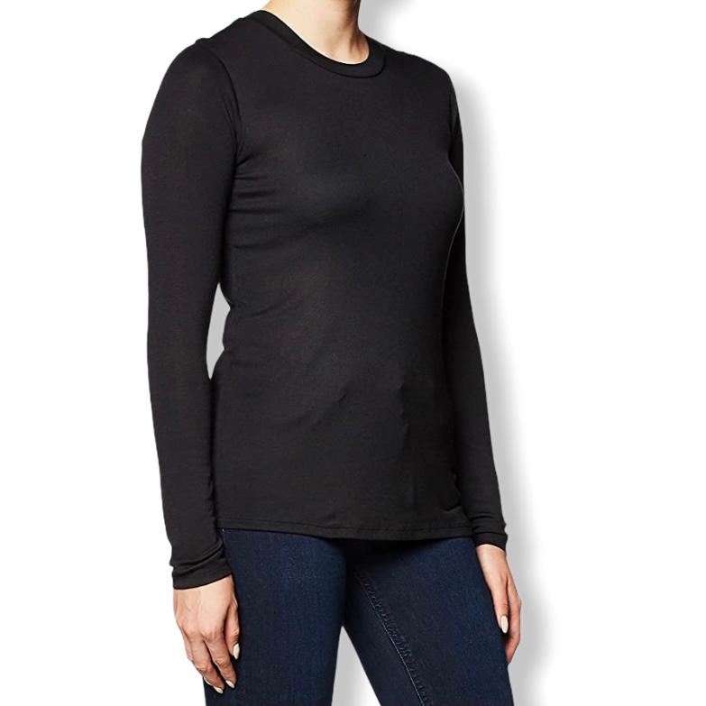 Black Long Sleeve Crew Neck Size XS Women's Sweaters