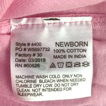 Pink Bodysuits Short Sleeve One-piece Newborn