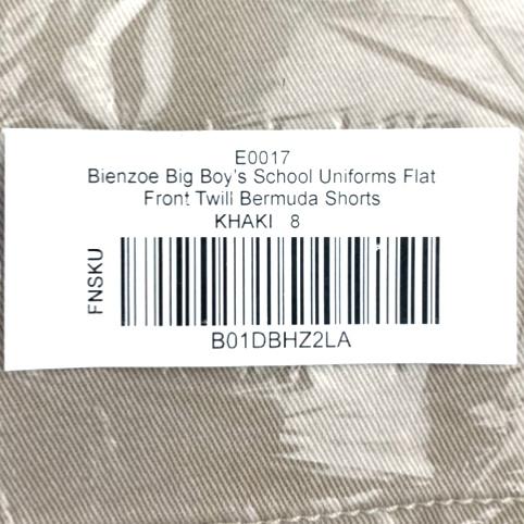 Flat Front Beige Size 8 Kids Boys Bermuda Short