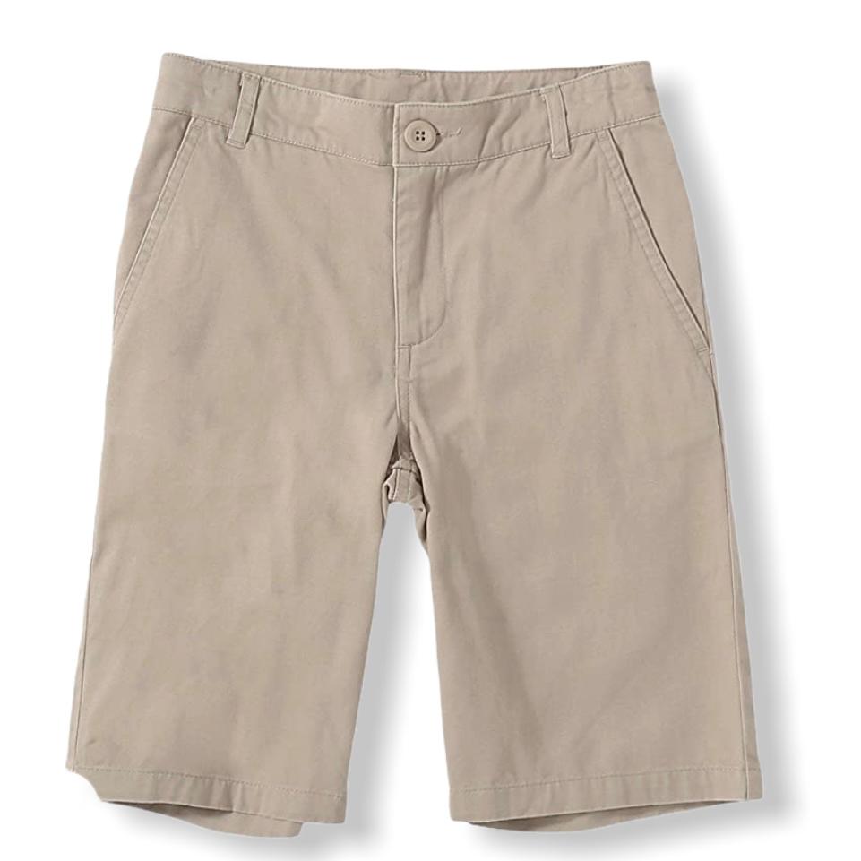 Flat Front Beige Size 8 Kids Boys Bermuda Short