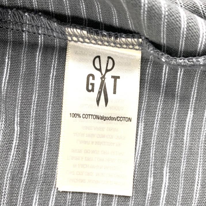 Stripe Gray/White Short Sleeve Plus Size XXL Men's T-Shirt