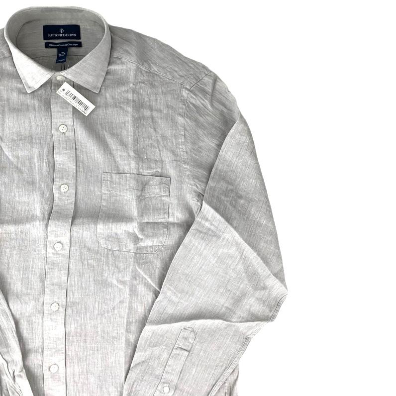 Gray Long Sleeve Button Down Classic Men's Shirt
