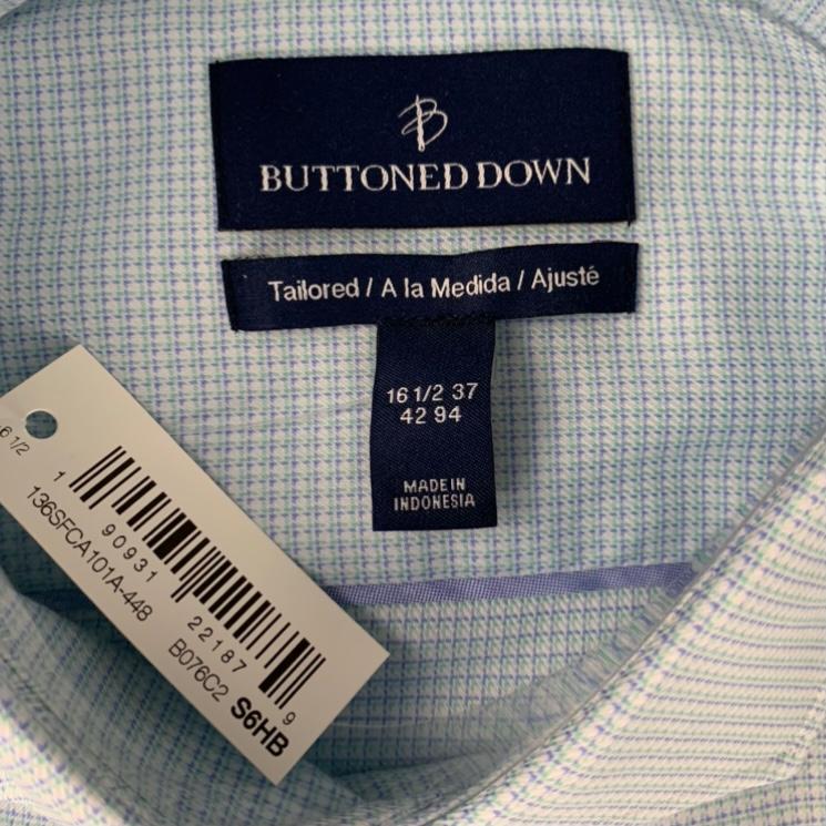Long Sleeve Classic Blue Buttons Down Men's Shirt