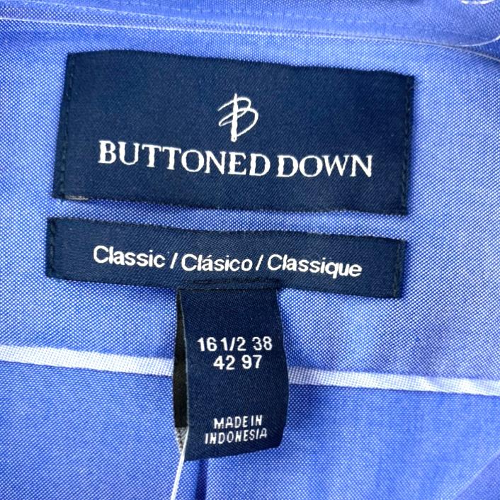 Long Sleeve Button-Down Classic Fit Blue Men's Shirt