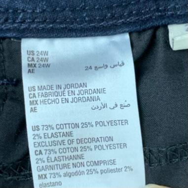 Straight Leg Dark Blue Plus Size 24W Women's Jeans