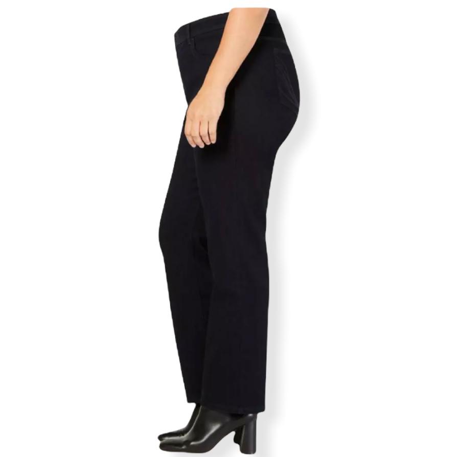 Straight Leg Dark Blue Plus Size 24W Women's Jeans