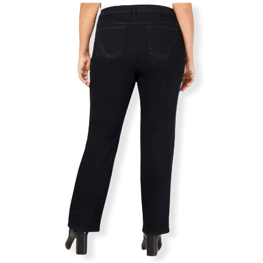 Straight Leg Dark Blue Plus Size 24W Women's Jeans