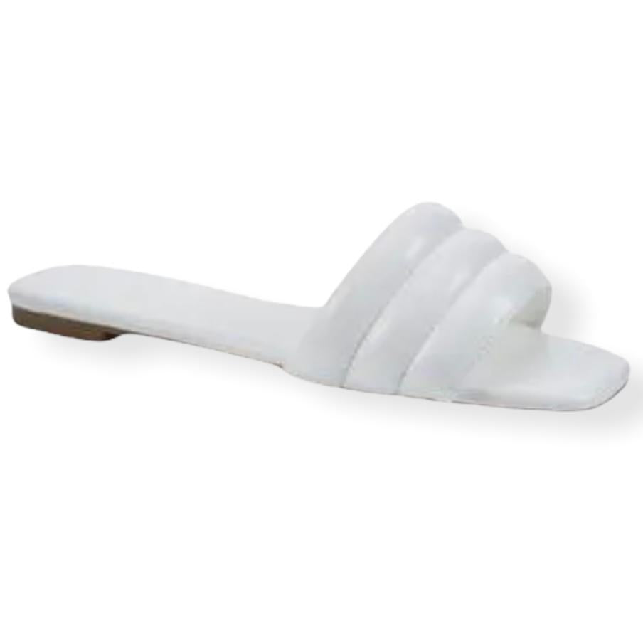 KICK Women's Cushion Band Slide Sandals Flats