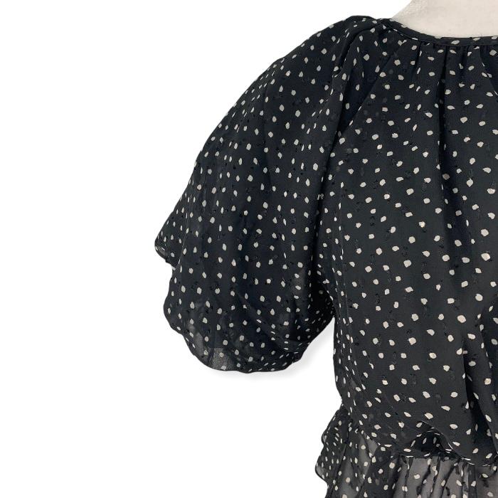 Women's Top Puff Sleeve Crew Neck Blouse