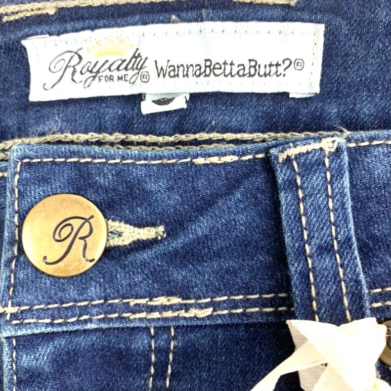 Blue Denim Distressed Slim Fit Size 6 Stretch Women's Ankle Jeans