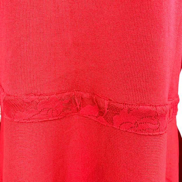 Plus Size Lace Peplum Sweaters Women's Top