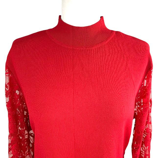 Plus Size Lace Peplum Sweaters Women's Top