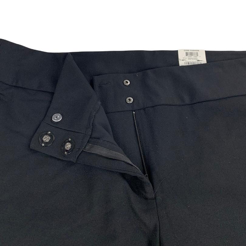 Women's Plus Size Trouser-Leg Tummy-Control Pants Black