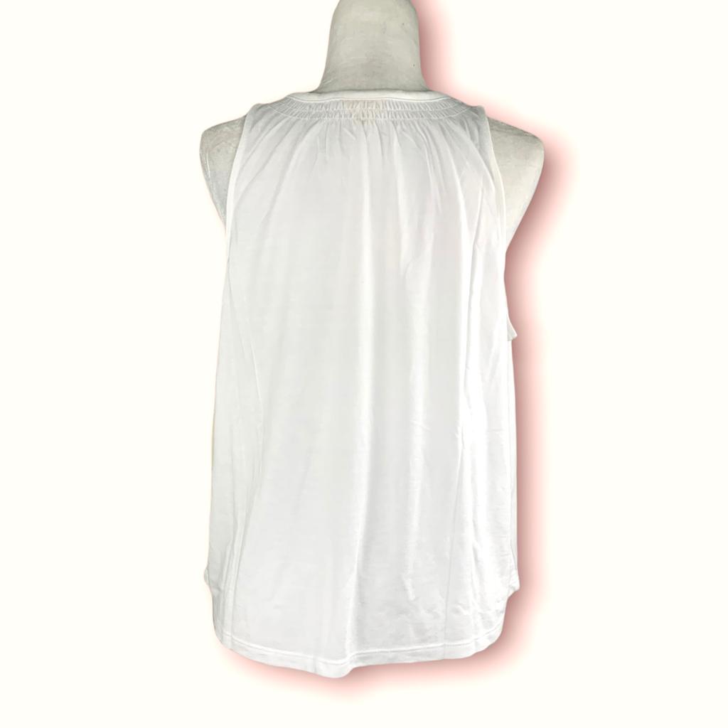 White Sleeveless Top Women's Blouse