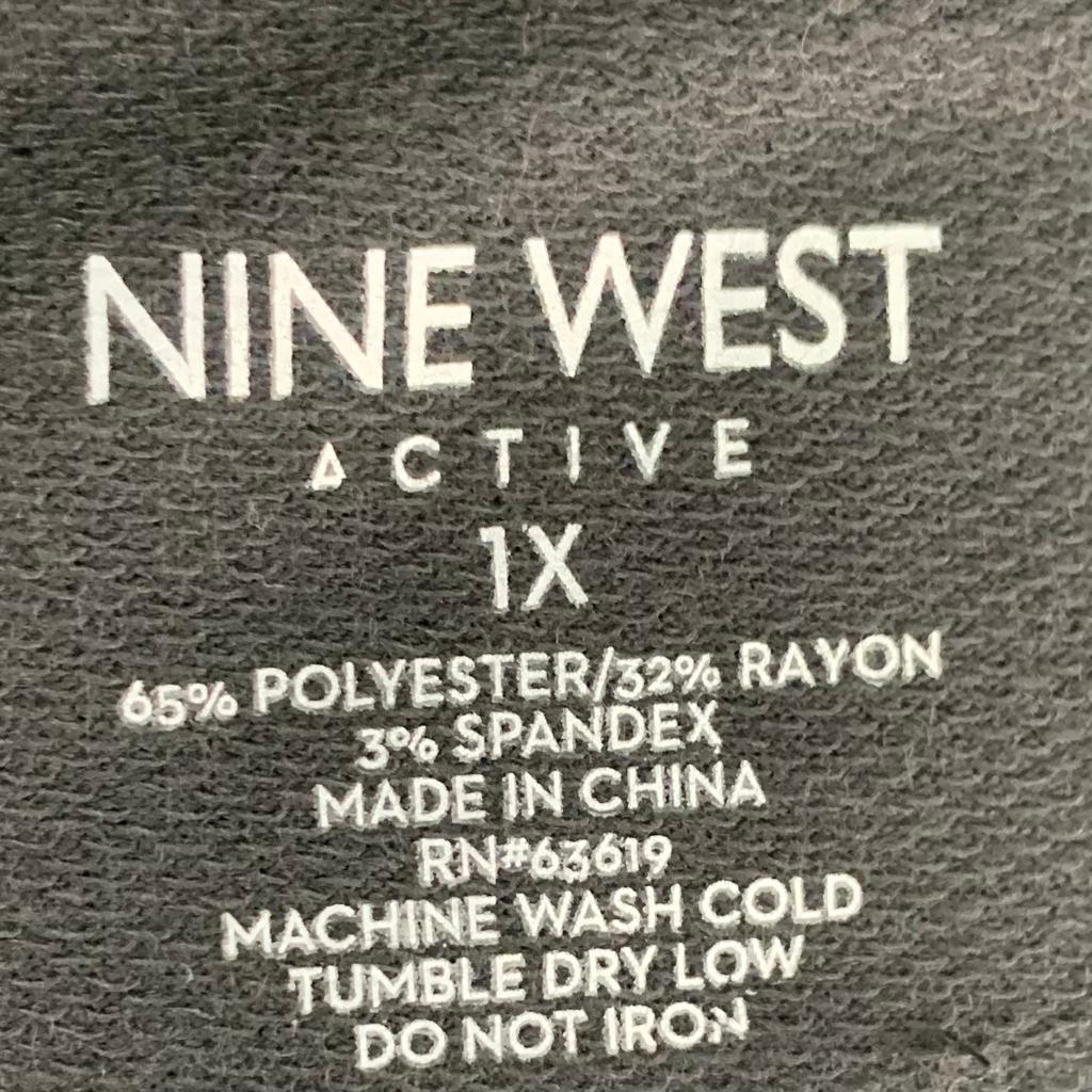 Long Sleeve Black Plus Size 1X Women's Activewear Top