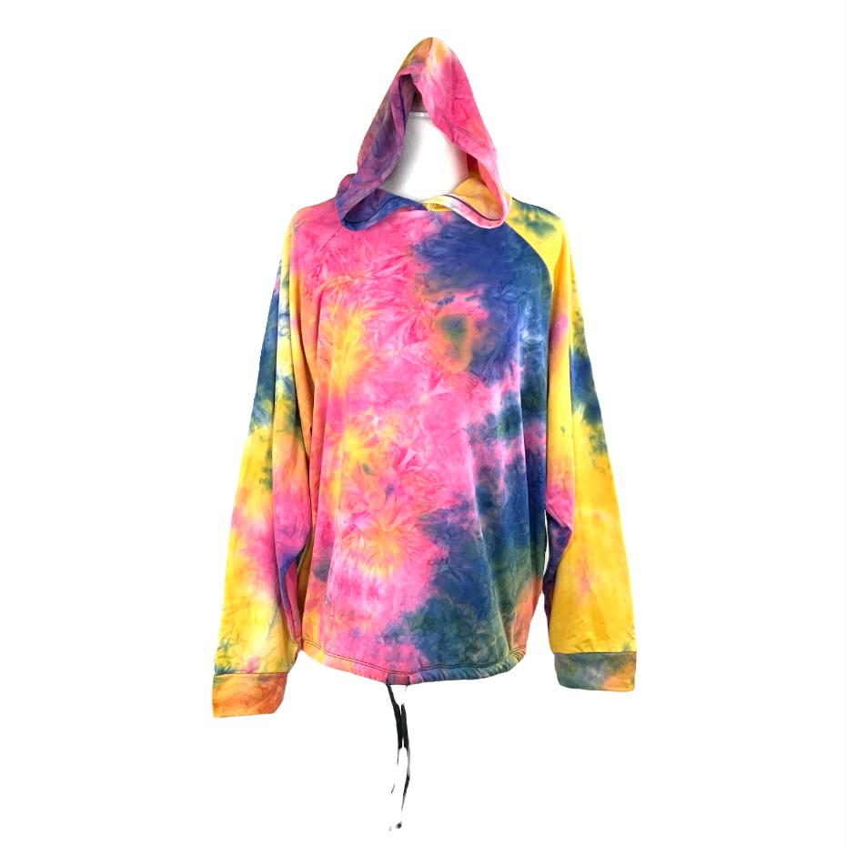 Tie-Dye Plus Size 2X Long Sleeve Hoodie Women's Sweaters