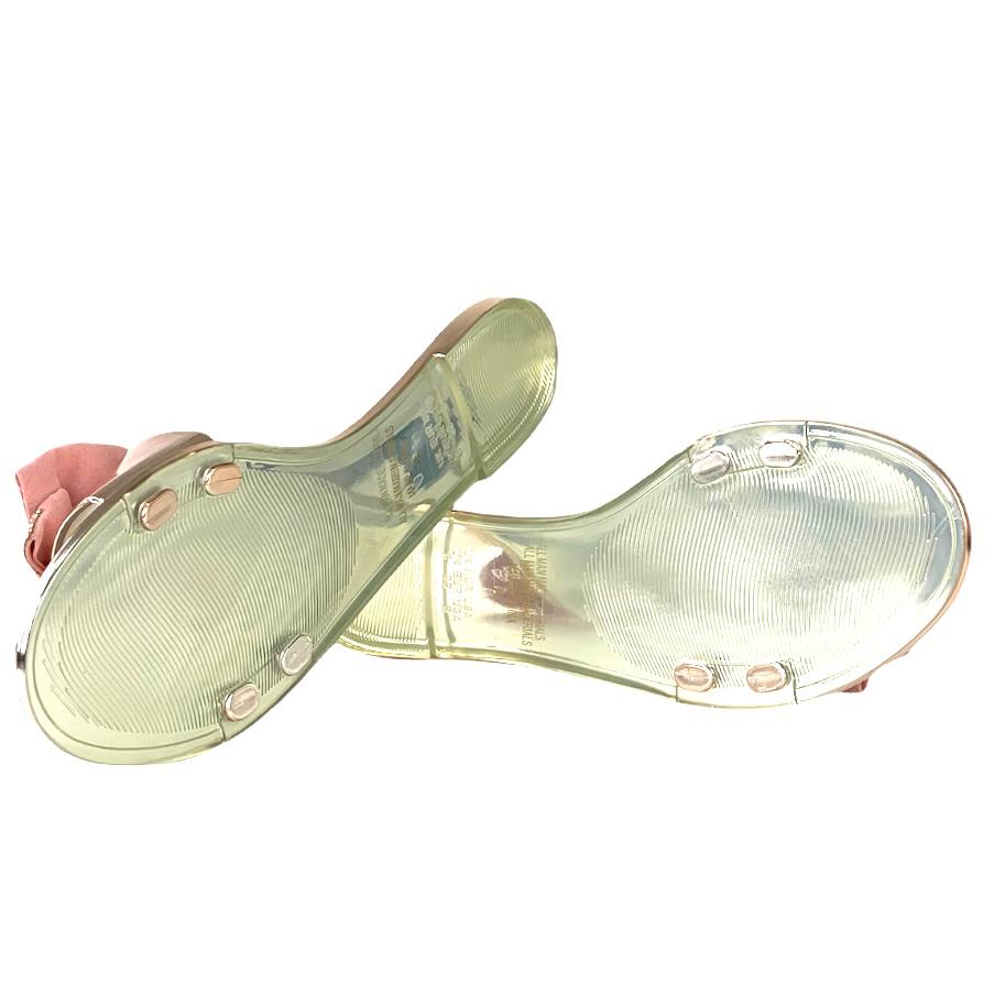 JOANIE Rose Gold Slip On Flats Flip-Flop Round Open Toe Women's Sandals