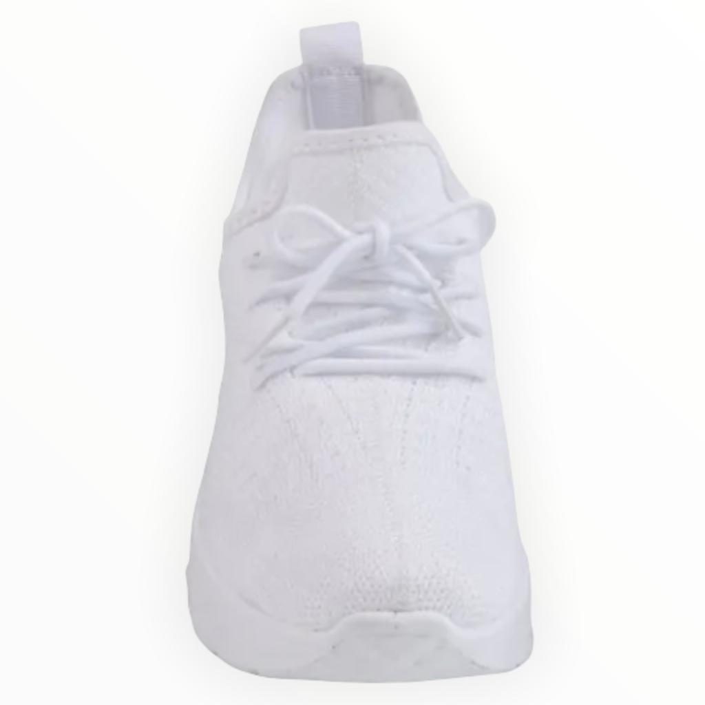 Bubble Sole Knitted Lace Up Round Toe Women's Sneakers