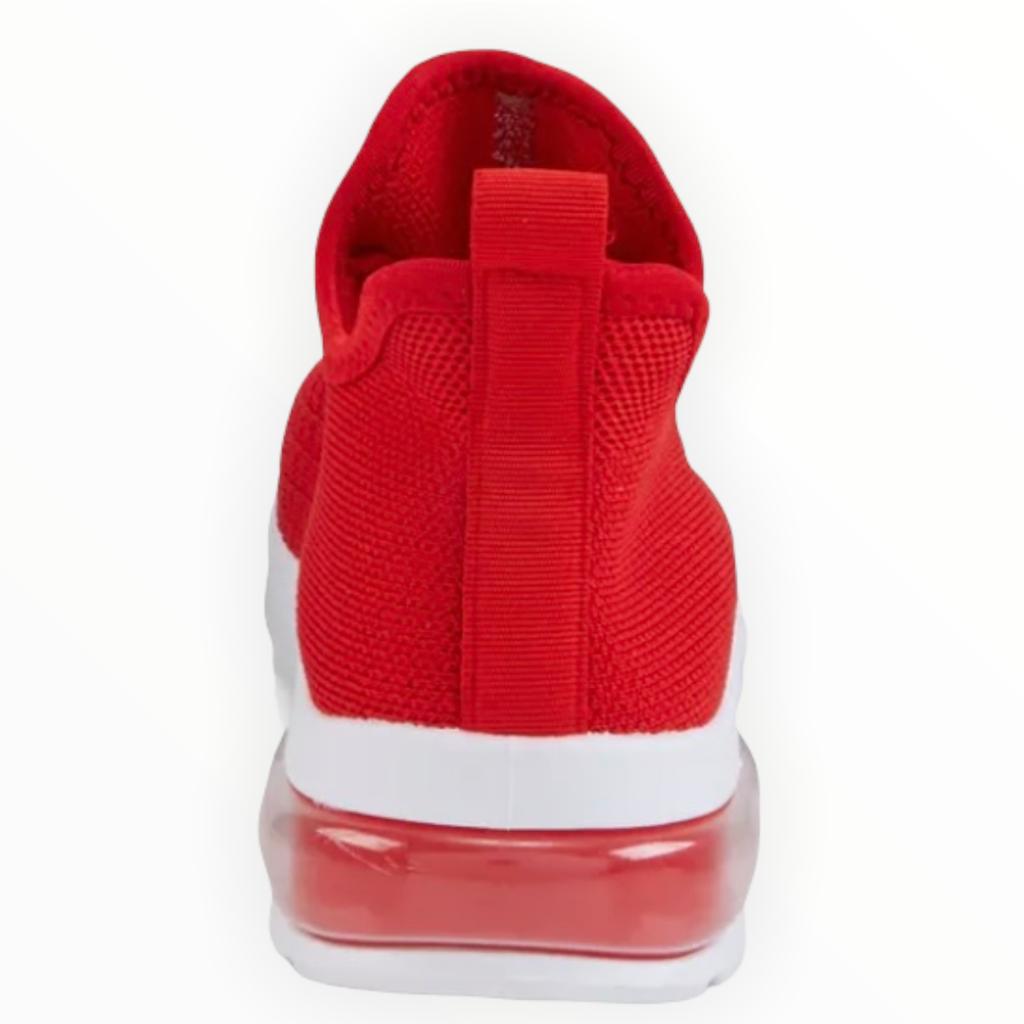 Bubble Sole Knitted Lace Up Round Toe Women's Sneakers