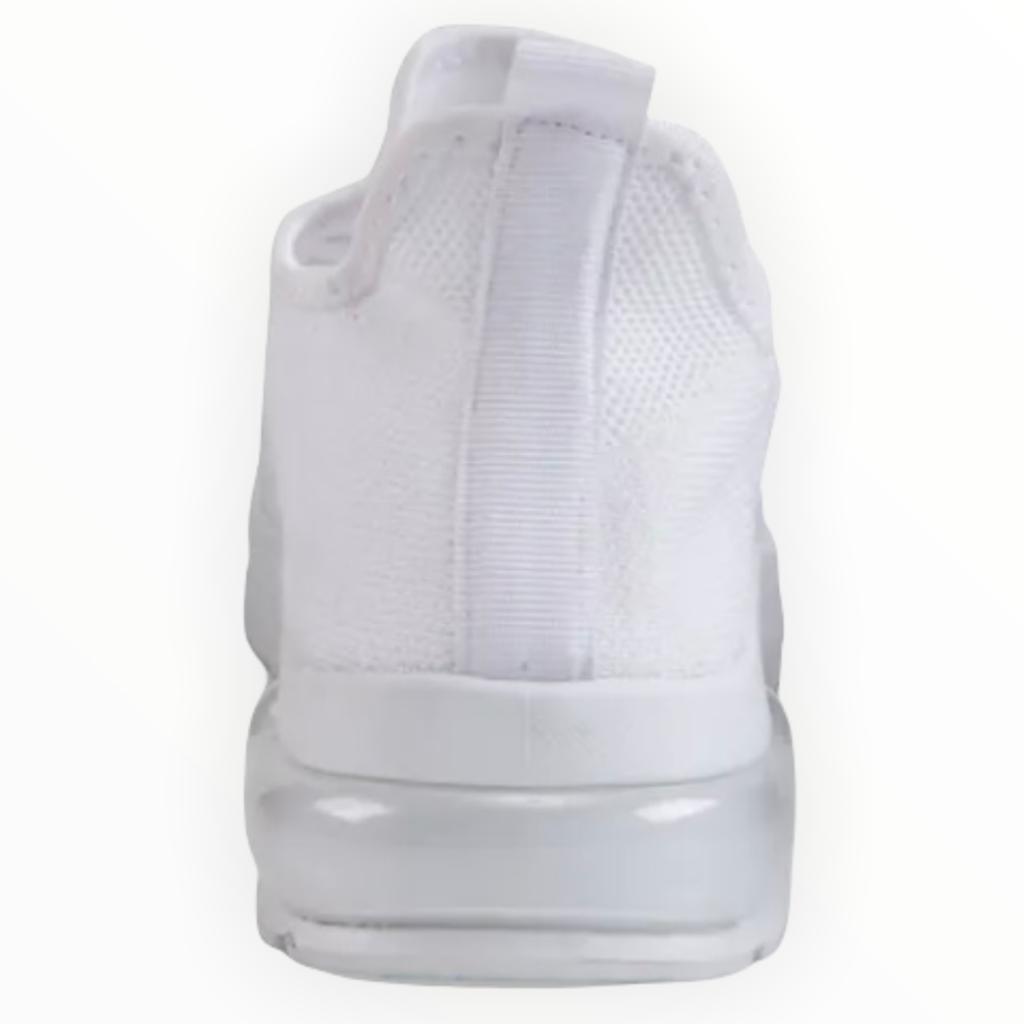 Bubble Sole Knitted Lace Up Round Toe Women's Sneakers