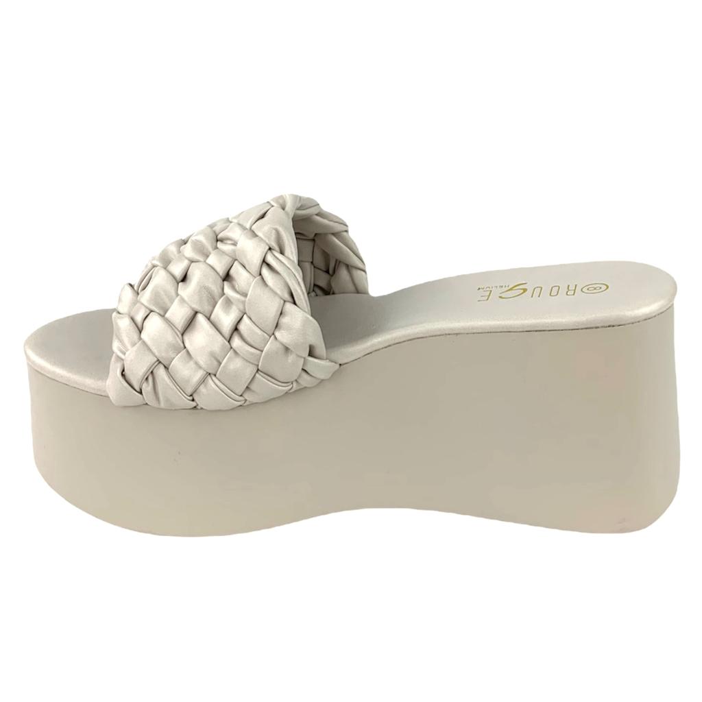 CACTUS Casual Wedge Heel Slip On Platform Women's Sandals
