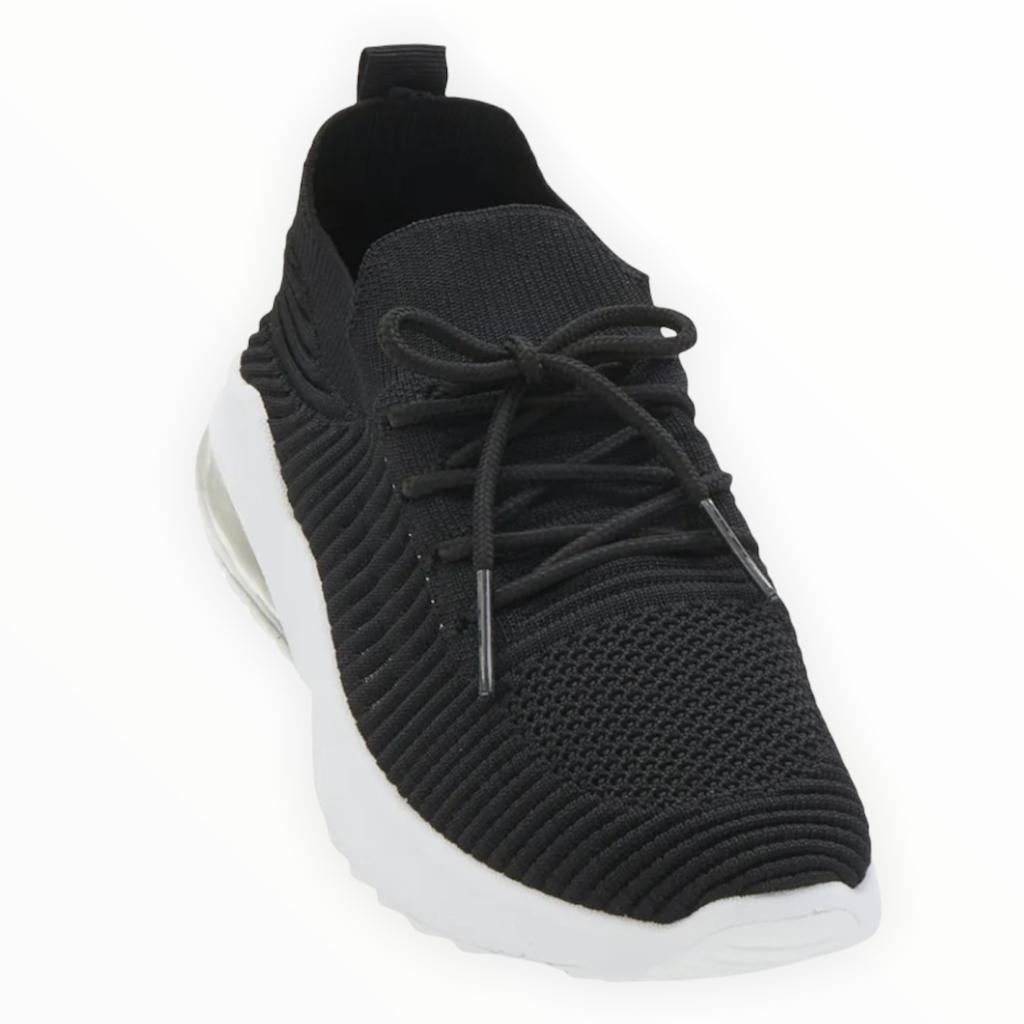 Knit Lace-Up Air Cushion Shoes Women's Sneakers