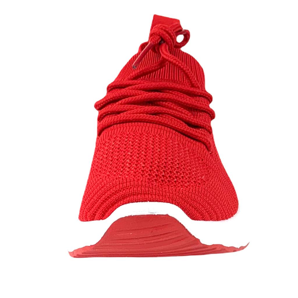 Knit Lace-Up Air Cushion Shoes Women's Sneakers