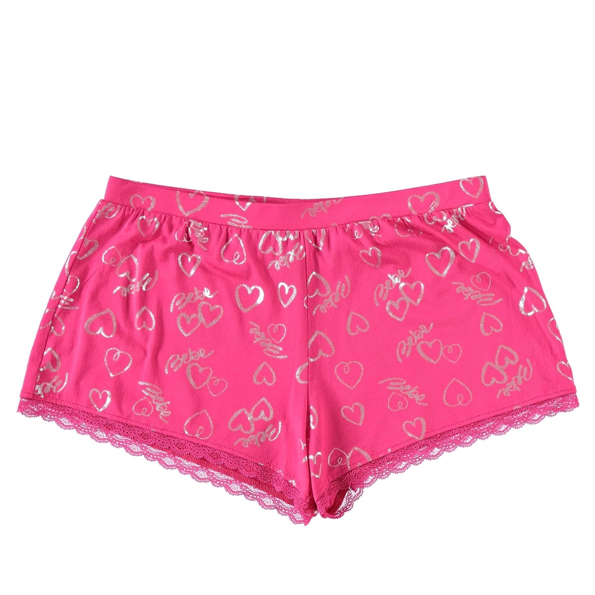 Pajama Shorts 2 Pack-Elastic Waist Sleepwear Pink XL