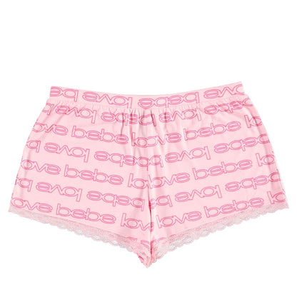 Pajama Shorts 2 Pack-Elastic Waist Sleepwear Pink XL