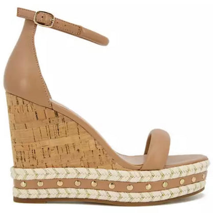 NARIDA Women's Platform Wedge Heel Sandals