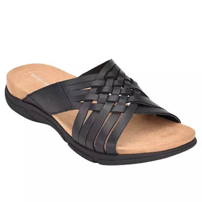 MEADOW Black Sandals Slip On Women's Shoes
