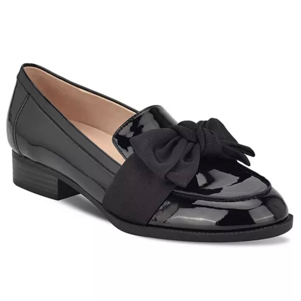 LINDIO Women's Bow Detail Flats Block Heel Loafers