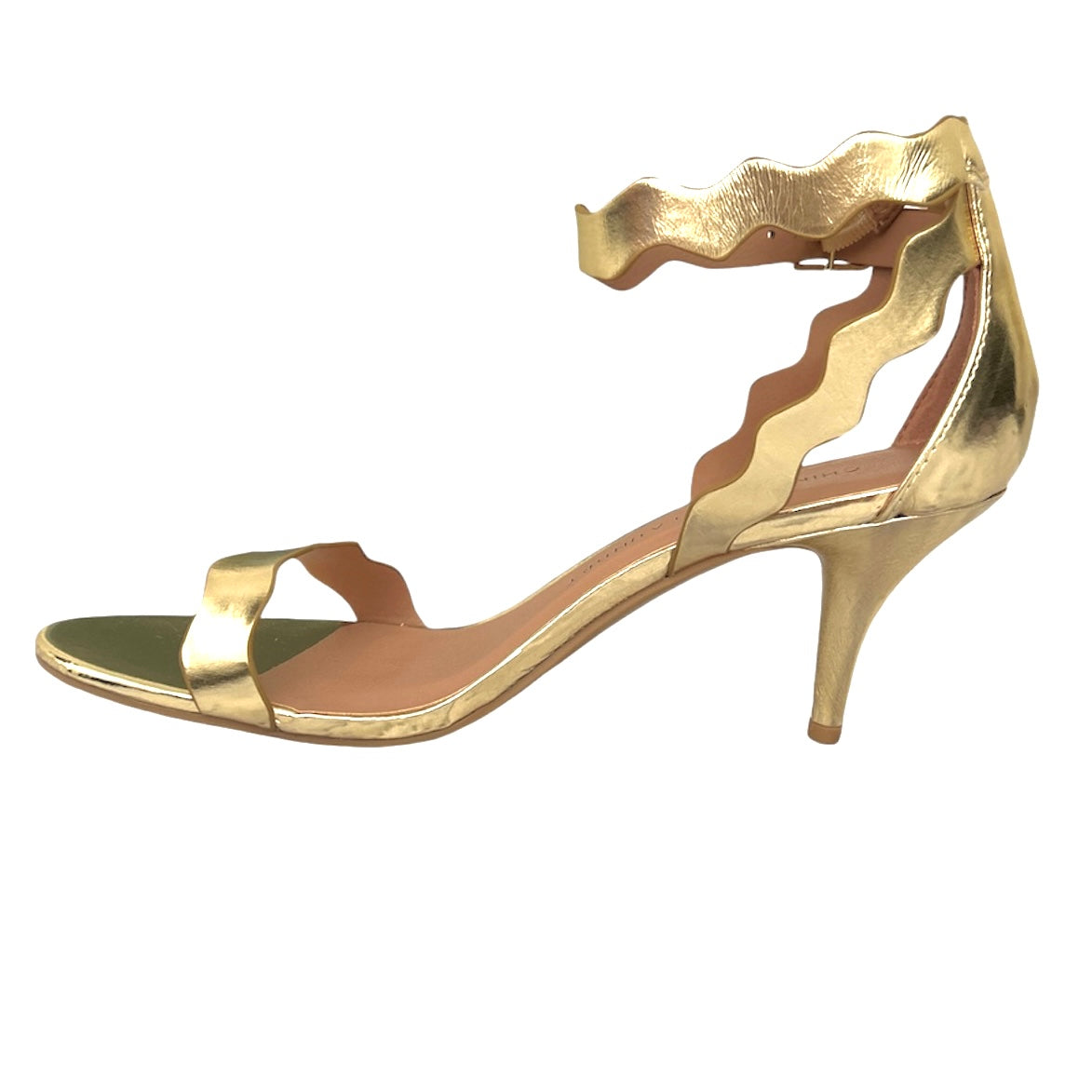 RUBIE Women's Gold Heel Dress Sandals