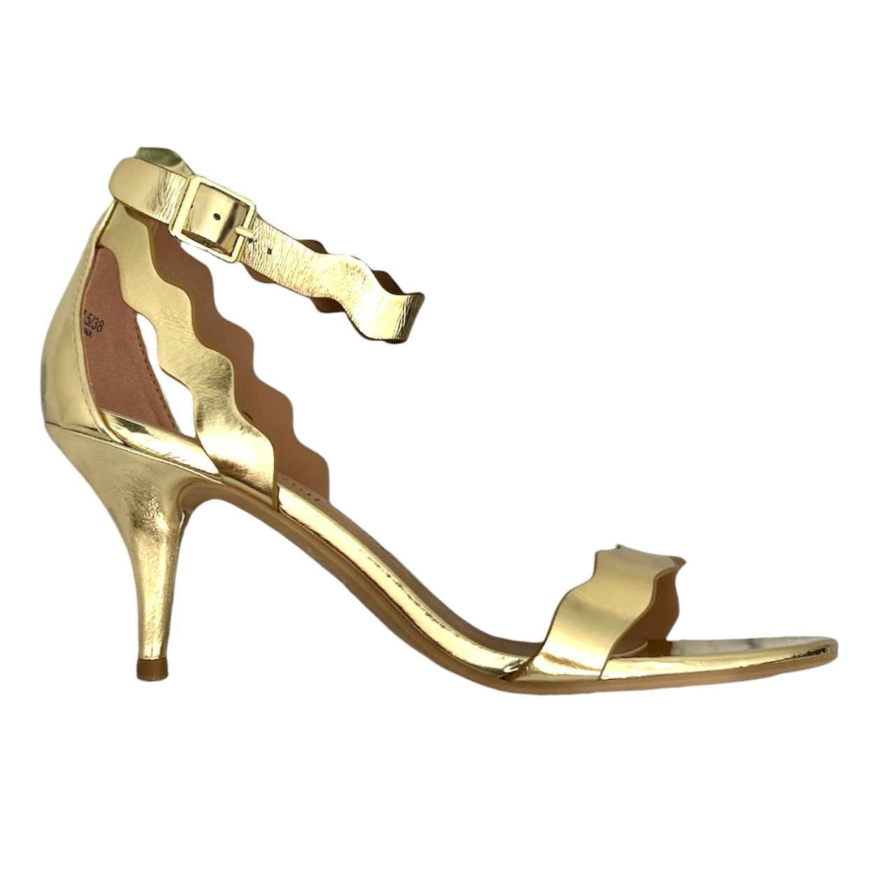 RUBIE Women's Gold Heel Dress Sandals