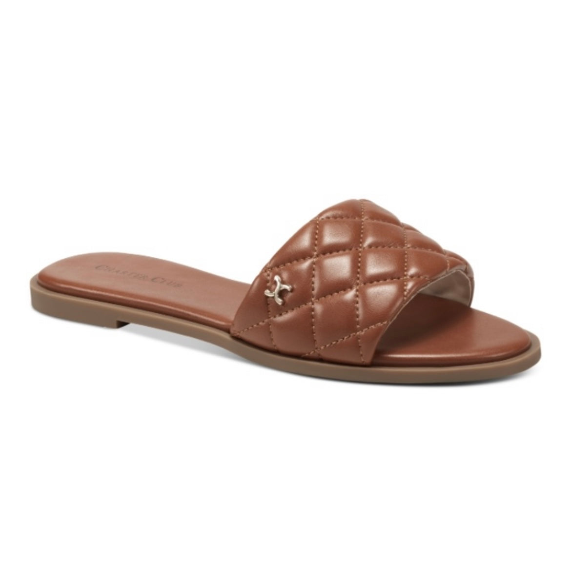 SAFFIEE Women's Flats Quilted Slide Sandals