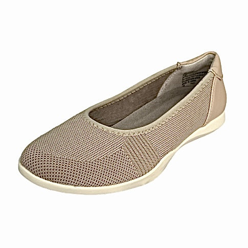 PAVLINA Taupe Knit Ballet Flats Women's Shoes