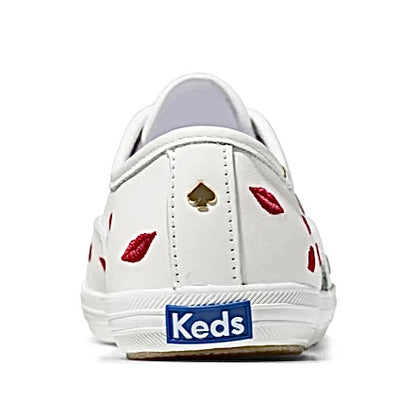 Women's CHAMPION KS Embroidery White Leather Sneakers