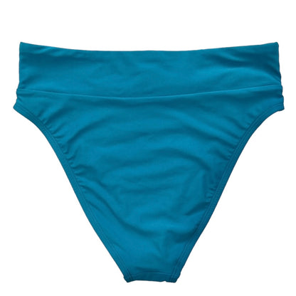 Green Banded High-Waist Bikini Bottoms Size M Women's Swimwear