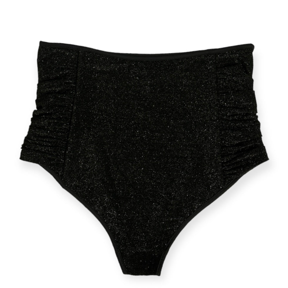 Black Shell Collector High Waist Bikini Bottom Size M Women's Swimwear