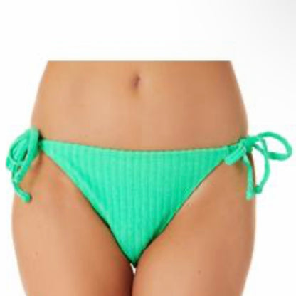 Ribbed Terry Green Low Waist Bikini Bottom Size XL Women's Swimwear