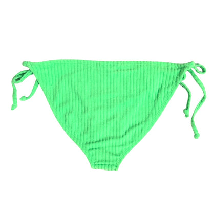 Ribbed Terry Green Low Waist Bikini Bottom Size XL Women's Swimwear