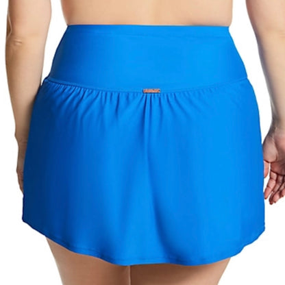 Trendy Plus Size 16W Bravo Skirted Swim Bottoms Blue Women's Swimwear
